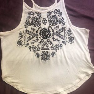 Pacsun/Kendall&Kylie Razorback Top with Embroidery